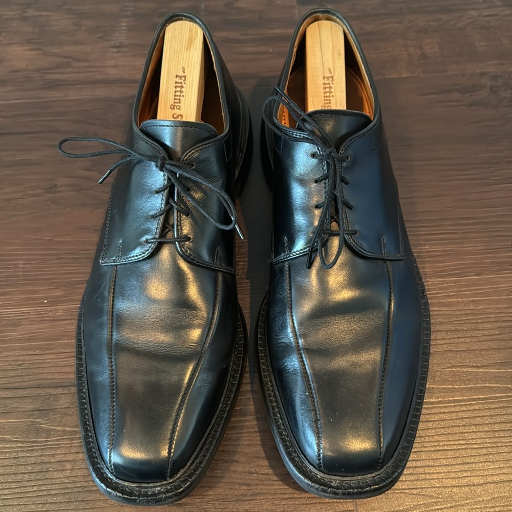 Allen Edmonds Warren Split Toe Derby Men's Size 10B Black Leather Lace Up Dress